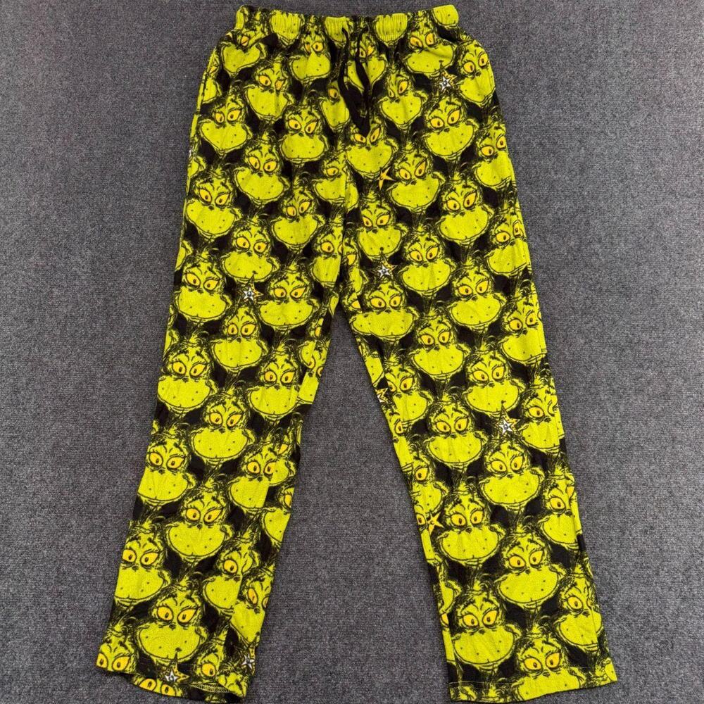 Dr Seuss Grinch Sleepwear Pants Men's Medium Superminky Graphic Pajama Bottoms